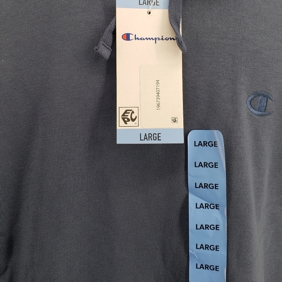 Champion Mens Sizs Large Elevation Blue Pullover Hoodie NWT - Picture 6 of 6